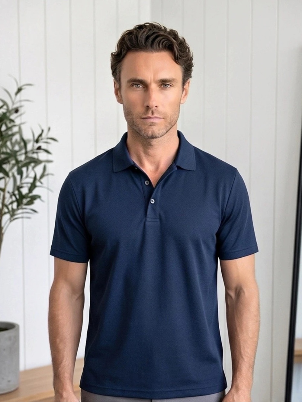 Men's Blue Polo Shirt - New